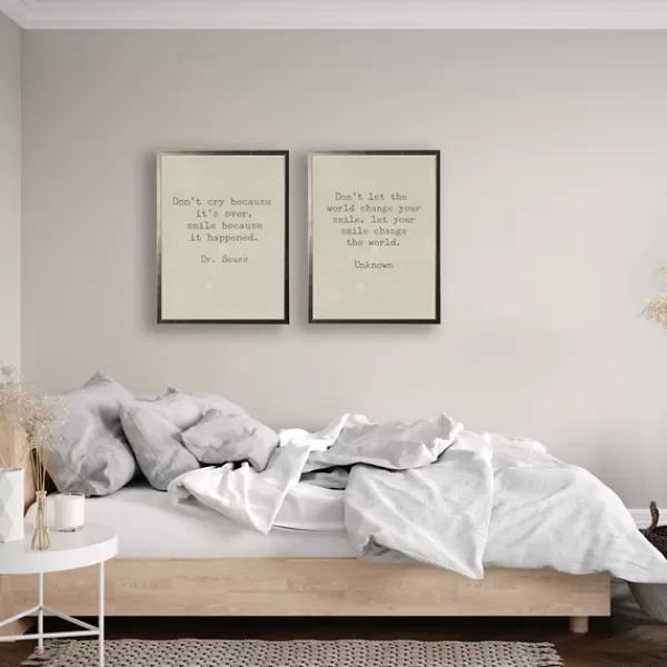 Wall Quotes & Signs-Kirkland's Home Change The World Dr. Seuss Quote Framed Art Print Tan