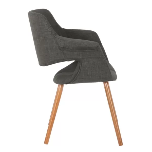 Accent Chairs-Kirkland's Home Charcoal Open Back Midcentury Accent Chair Gray