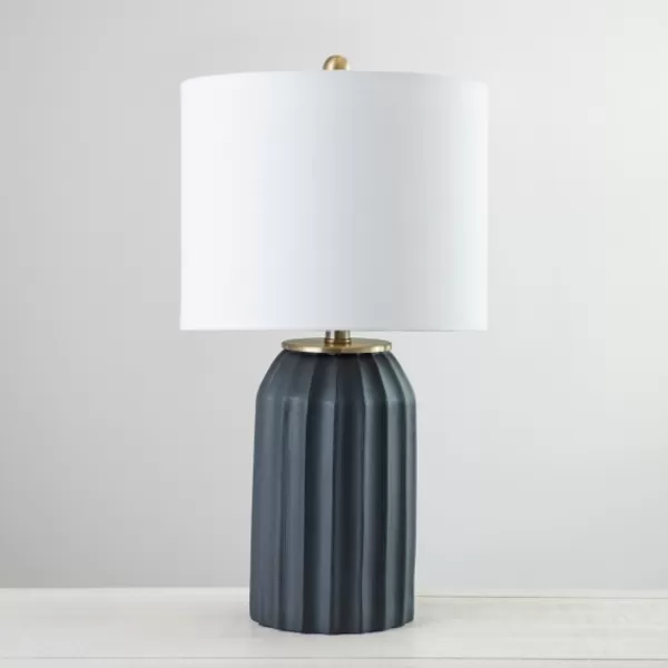 Table Lamps-Kirkland's Home Charcoal Sullivan Table Lamp White