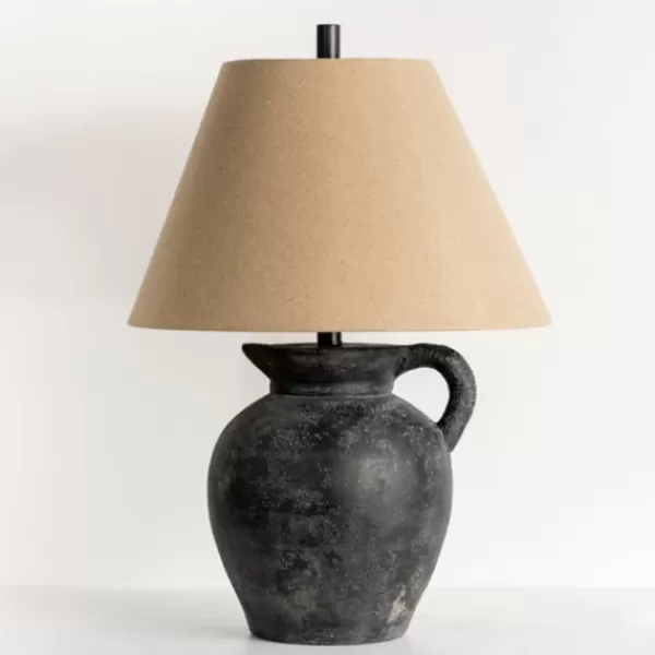 Table Lamps-Kirkland's Home Charcoal Vase Table Lamp Tan