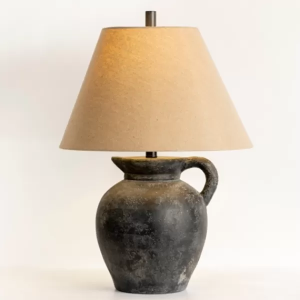 Table Lamps-Kirkland's Home Charcoal Vase Table Lamp Tan