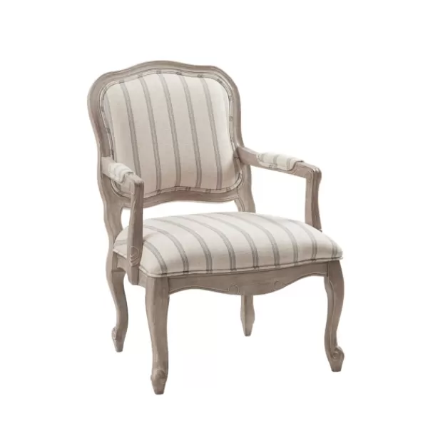 Accent Chairs-Kirkland's Home Chaucer Stripe Accent Chair Tan