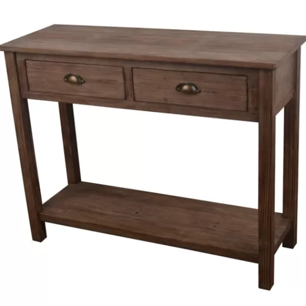 Console Tables-Kirkland's Home Chelsea 2-Drawer Console Table Brown