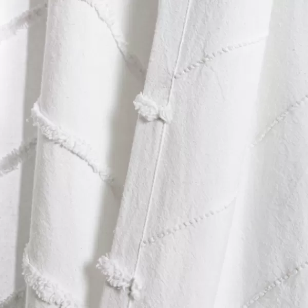 Curtains & Drapes-Kirkland's Home Chenille Chevron Curtain Panel Set, 84 In. White