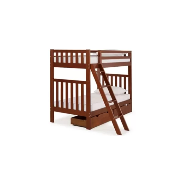 Beds & Headboards-Kirkland's Home Chestnut Pine Removable Twin Bunk Bed With Drawers