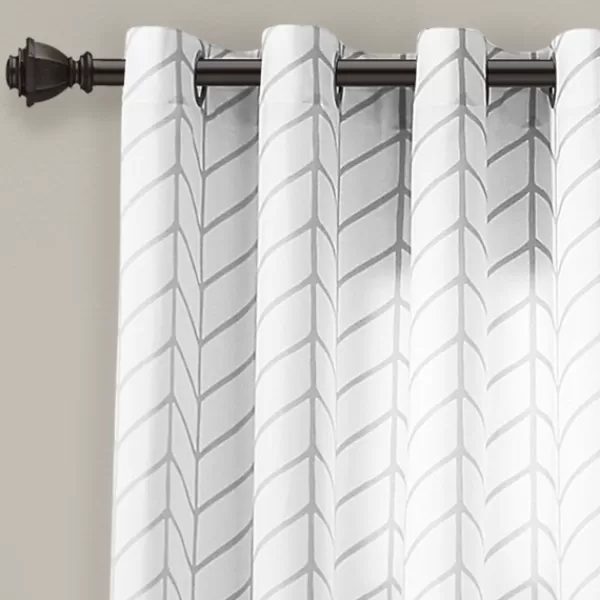 Curtains & Drapes-Kirkland's Home Chevron 2-Pc. Curtain Panel Set, 84 In. Gray