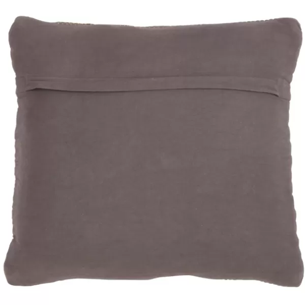 Pillows-Kirkland's Home Chindi Woven Jute Throw Pillow Brown