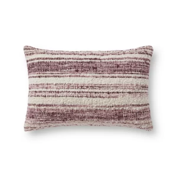 Pillows-Kirkland's Home Chris Loves Julia X Loloi Burgundy Darcy Pillow Red/Purple/Ivory