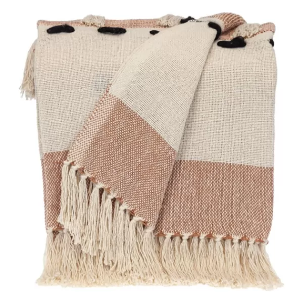 Blankets & Throws-Kirkland's Home Chunky Stitch Cotton Throw Brown