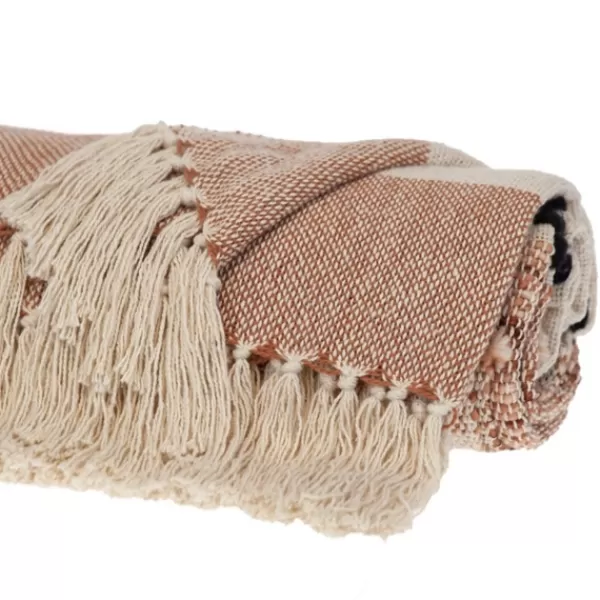 Blankets & Throws-Kirkland's Home Chunky Stitch Cotton Throw Brown