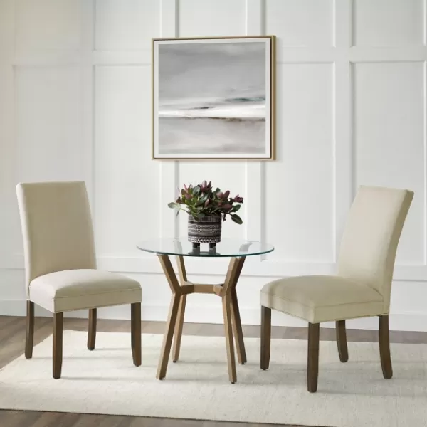 Dining Chairs-Kirkland's Home Cianna Cream 2-Pc. Upholstered Dining Chair Set Tan