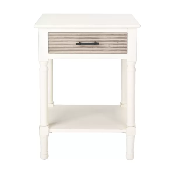 Accent & End Tables-Kirkland's Home Classic Ribbed Drawer Accent Table White