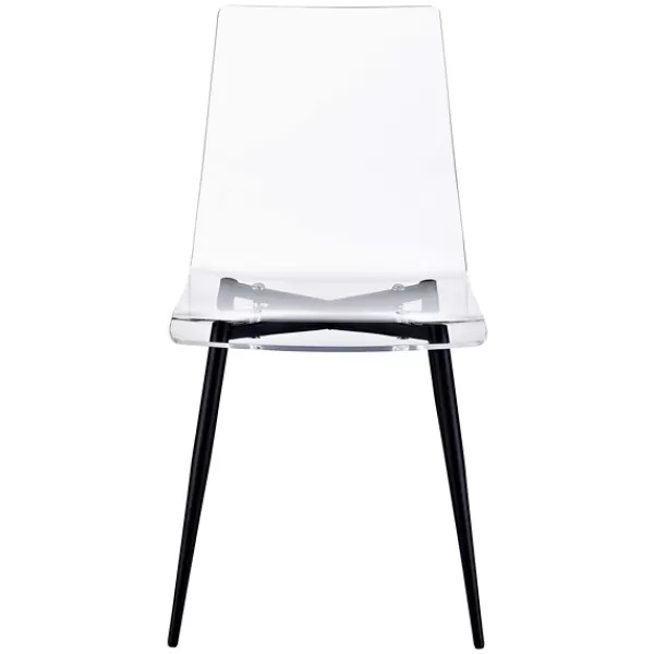 Dining Chairs-Kirkland's Home Clear And Black Modern Dining Chairs, Set Of 2 Black/Clear