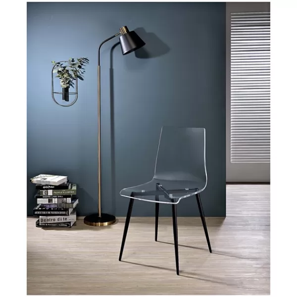 Dining Chairs-Kirkland's Home Clear And Black Modern Dining Chairs, Set Of 2 Black/Clear