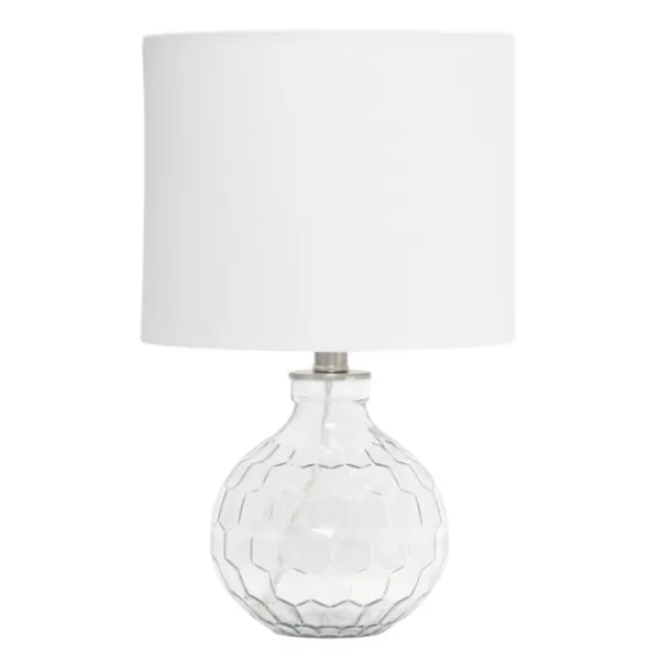 Table Lamps-Kirkland's Home Clear Glass Honeycomb Table Lamp White