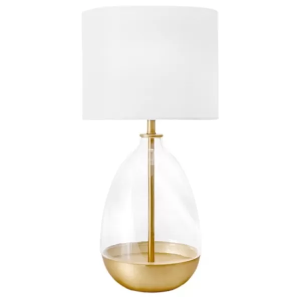 Table Lamps-Kirkland's Home Clear Gold Dipped Glass Table Lamp White