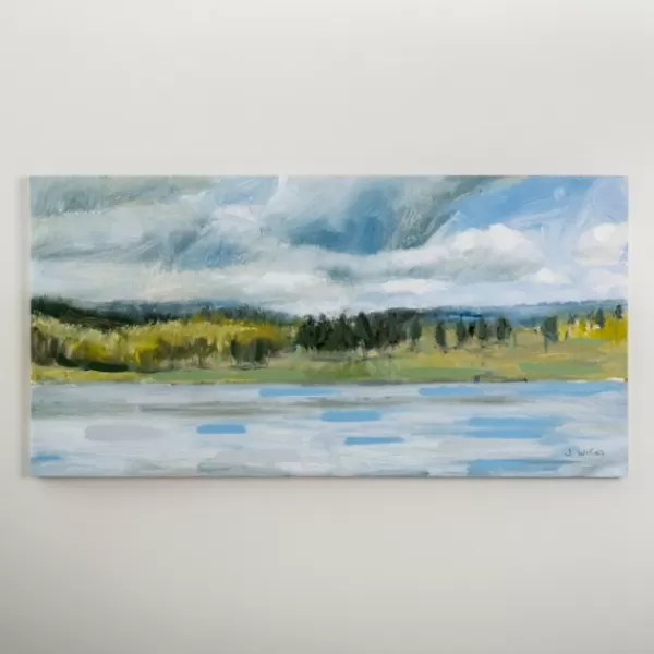 Canvas Art-Kirkland's Home Cloudy Landscape Canvas Art Print Blue/Green