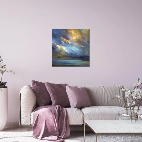 Wall Plaques-Kirkland's Home Coastal Clouds Print On Acrylic Glass Blue