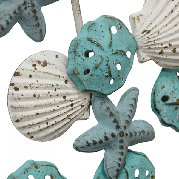 Wall Plaques-Kirkland's Home Coastal Metal Wall Sculpture Blue