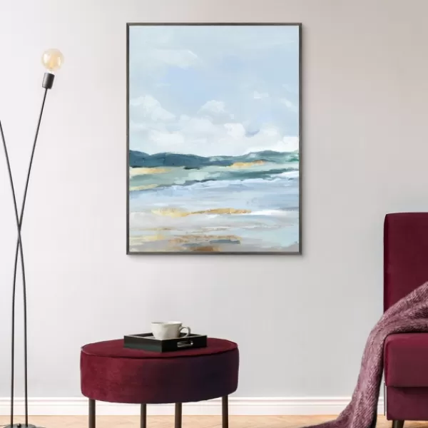 Canvas Art-Kirkland's Home Coastal Mountains Ii Framed Canvas Art Print Blue