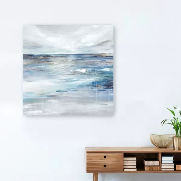 Canvas Art-Kirkland's Home Coastal Sense Canvas Art Print, 30X30 In. Gray/Blue
