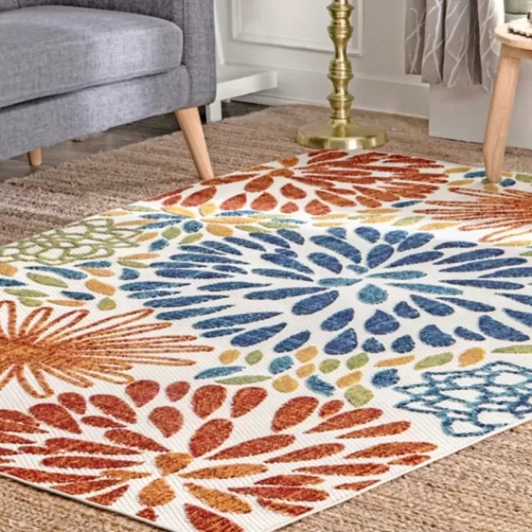 Outdoor Rugs-Kirkland's Home Color Burst Indoor/Outdoor Area Rug, 8X10 Multi
