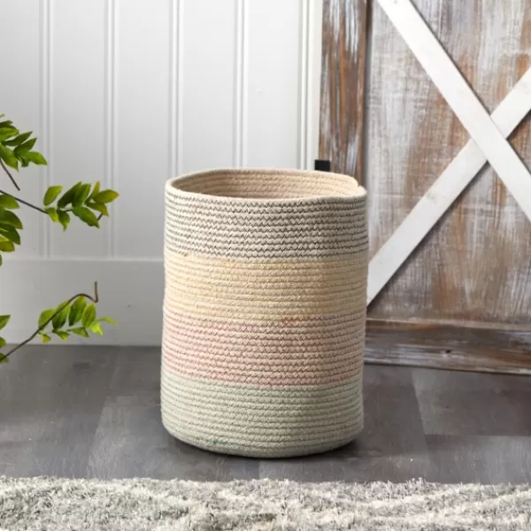 Baskets & Boxes-Kirkland's Home Color Cotton Woven Basket Multi