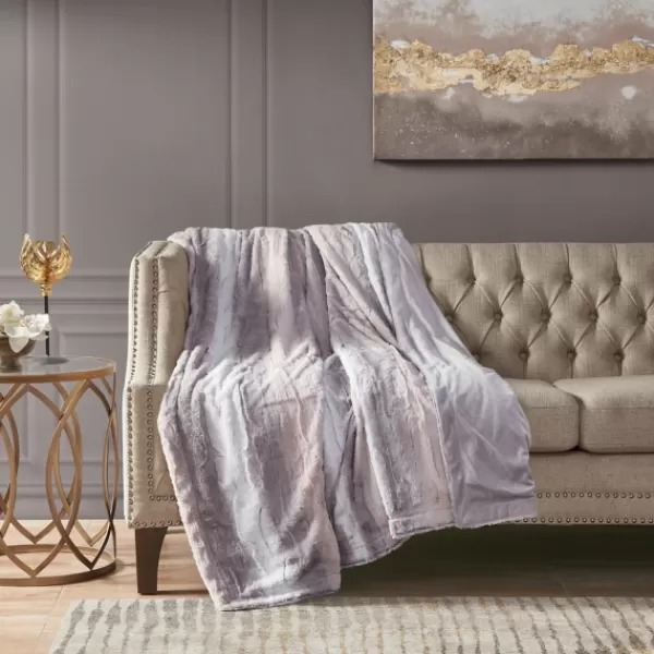 Blankets & Throws-Kirkland's Home Color Faux Fur Oversized Throw Blanket Multi