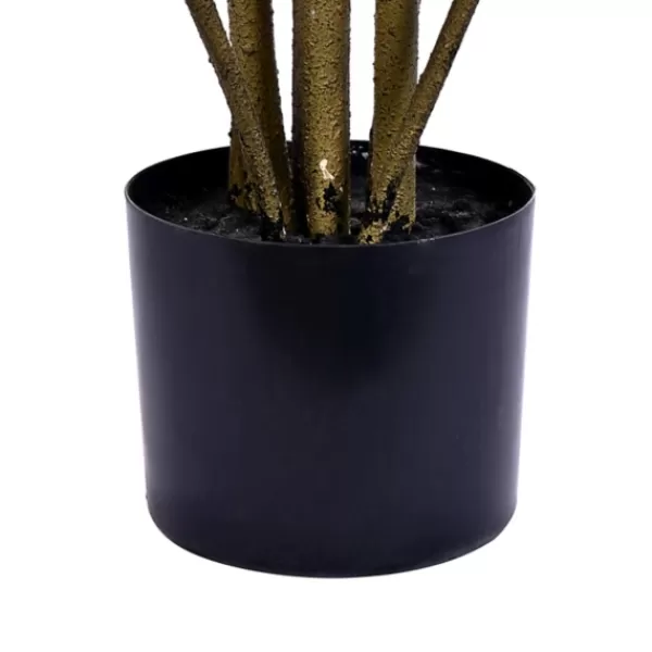 Trees & Topiaries-Kirkland's Home Colorful Croton Tree In Black Planter, 6 Ft.