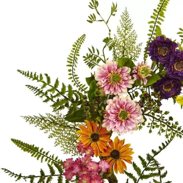Wreaths-Kirkland's Home Colorful Mixed Floral Wreath Multi