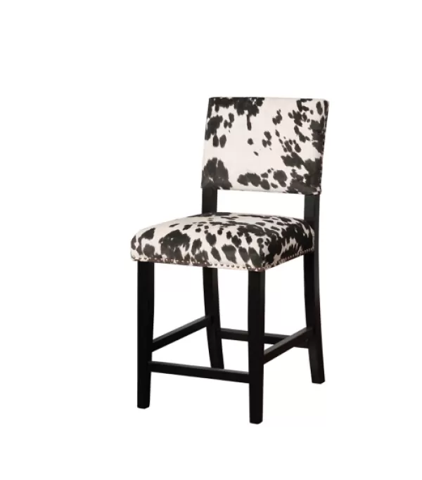 Bar Stools & Counter Height Stools-Kirkland's Home Cora Udder Madness Counter Stool Black