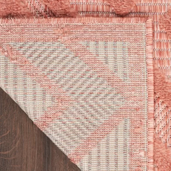 Outdoor Rugs-Kirkland's Home Coral Diamond Indoor/Outdoor Area Rug, 5X7 Orange