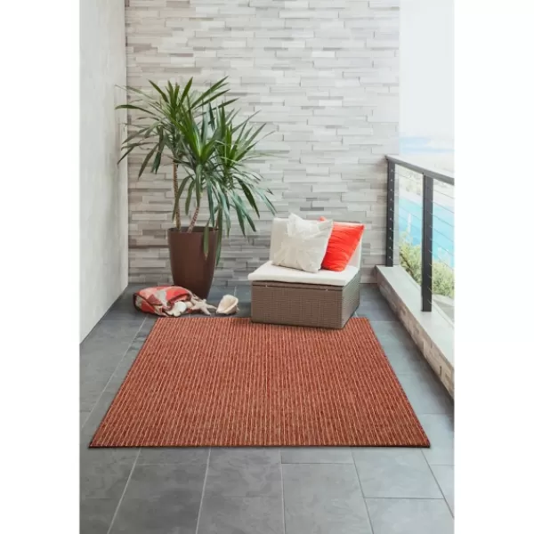 Outdoor Rugs-Kirkland's Home Coral Woven Outdoor Area Rug, 7X9 Red