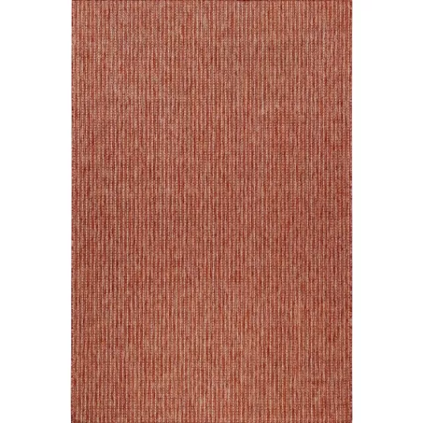Outdoor Rugs-Kirkland's Home Coral Woven Outdoor Area Rug, 7X9 Red
