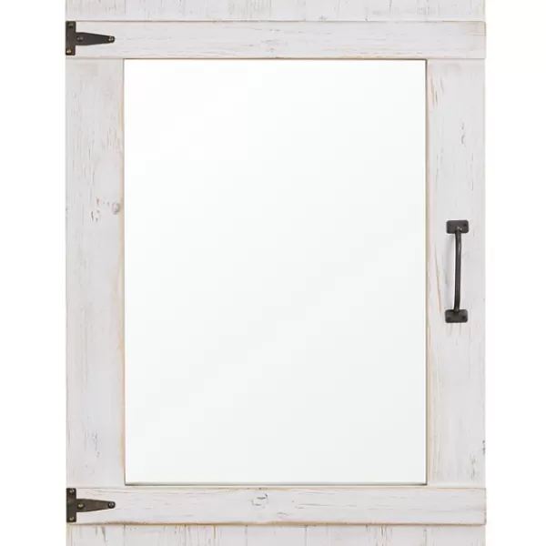 Decorative Mirrors-Kirkland's Home Cottage Door Mirror, 24X32 In. White