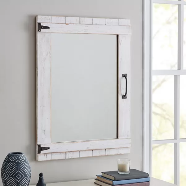 Decorative Mirrors-Kirkland's Home Cottage Door Mirror, 24X32 In. White