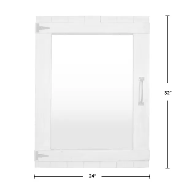 Decorative Mirrors-Kirkland's Home Cottage Door Mirror, 24X32 In. White