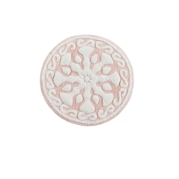 Bathroom Rugs-Kirkland's Home Cotton Tufted Medallion Bath Mat, 25 In. Pink