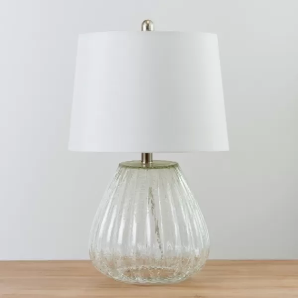 Table Lamps-Kirkland's Home Crackle Glass Table Lamp White