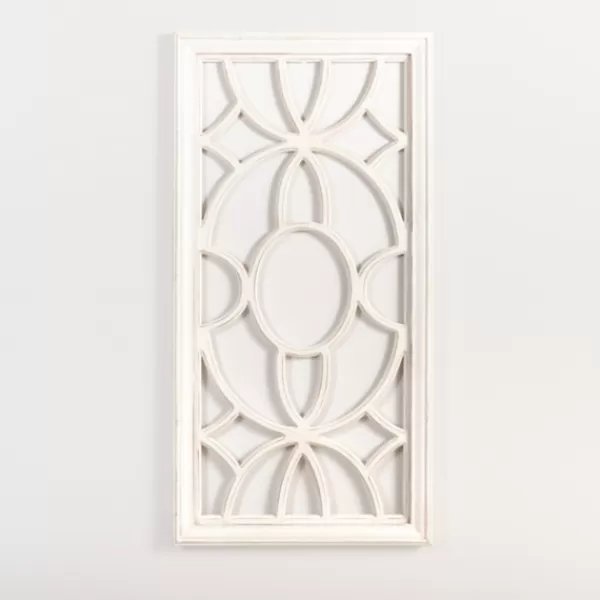 Wall Plaques-Kirkland's Home Cream Decorative Wood Wall Plaque White