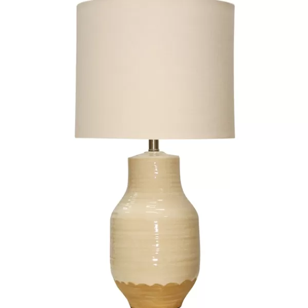 Table Lamps-Kirkland's Home Cream Dipped Two-Toned Ceramic Table Lamp White
