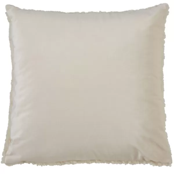 Pillows-Kirkland's Home Cream Faux Lamb Fur Pillow White