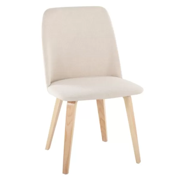 Dining Chairs-Kirkland's Home Cream Faux Leather Wood Dining Chairs, Set Of 2 White