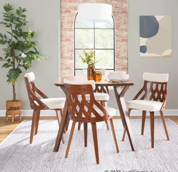 Dining Chairs-Kirkland's Home Cream Lattice Back 2-Pc. Dining Chair Set White