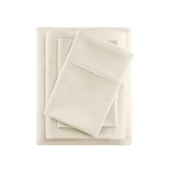 Bed Sheets-Kirkland's Home Cream Rich Cooling Cotton King Sheet Set Ivory