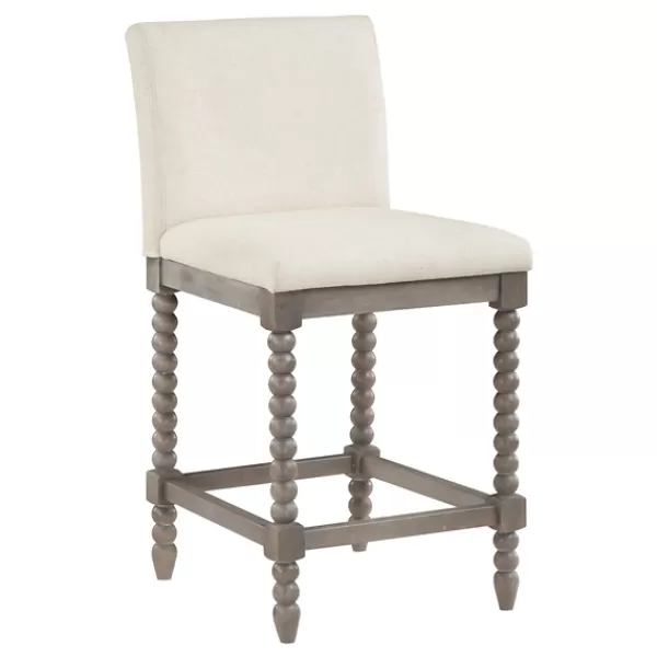 Bar Stools & Counter Height Stools-Kirkland's Home Cream Spindle Legs Counter Stool Ivory