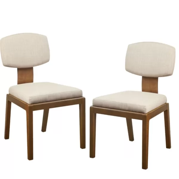 Dining Chairs-Kirkland's Home Cream Square Back Dining Chairs, Set Of 2 Ivory