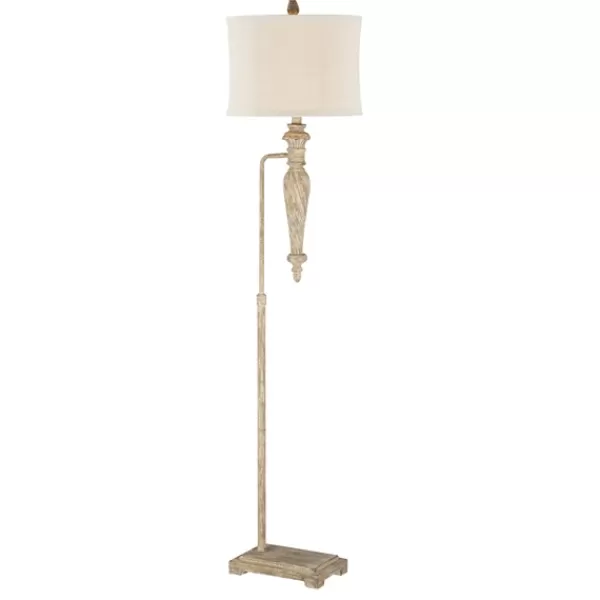 Floor Lamps-Kirkland's Home Cream Traditional Spindle Floor Lamp White