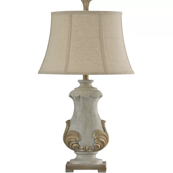 Table Lamps-Kirkland's Home Crystal Cream Traditional Table Lamp Tan