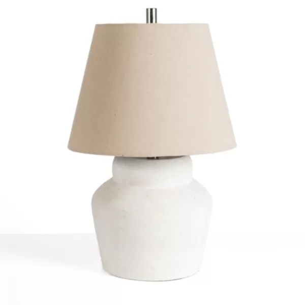 Table Lamps-Kirkland's Home Cyra Cream Resin Table Lamp Ivory
